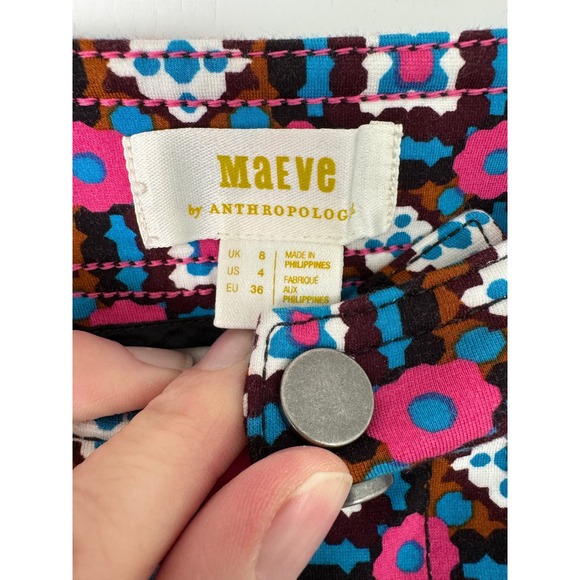 Anthropologie Maeve Slim Ponte Pants in Pink - Picture 4 of 10